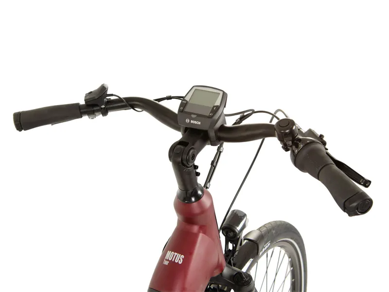 2022 Raleigh Motus Tour Lowstep Hub Gear Electric Bike in Red-1
